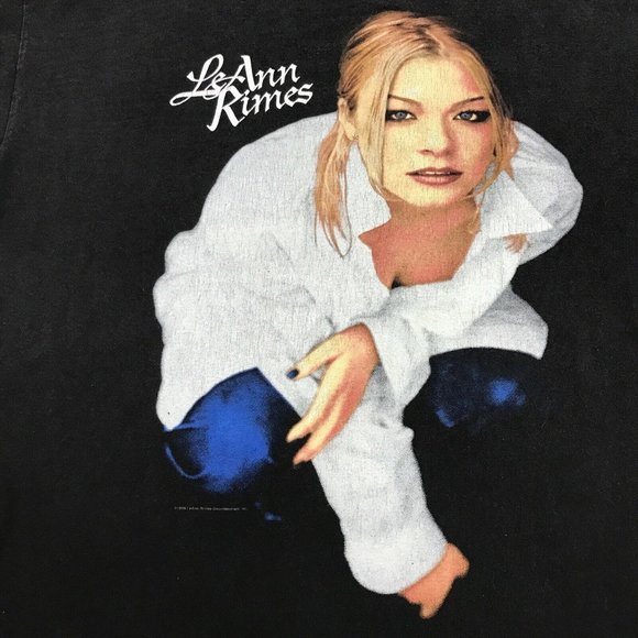 Leann Rimes Vintage 1999 90's T Shirt Size XL All Sport Tag - Picture 4 of 6